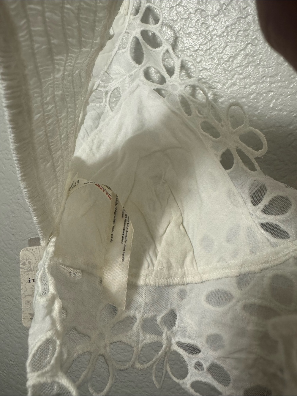 Intimately by Free People FP One White Floral Lace Cropped Cami Bralette - Picture 11 of 16